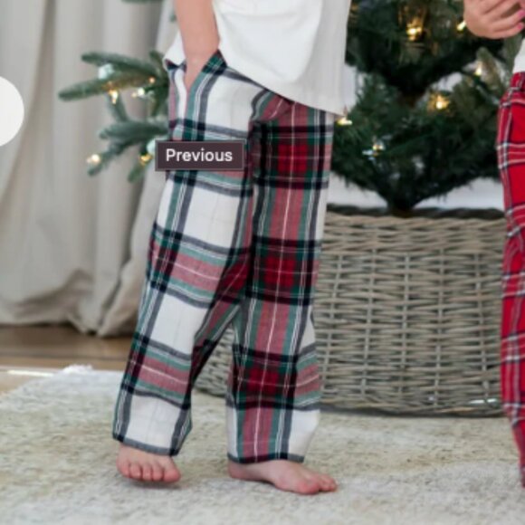 Boys Girls Well Dressed Wolf Christmas Holiday Plaid Pajama Pants Unisex size 16 - Picture 2 of 6